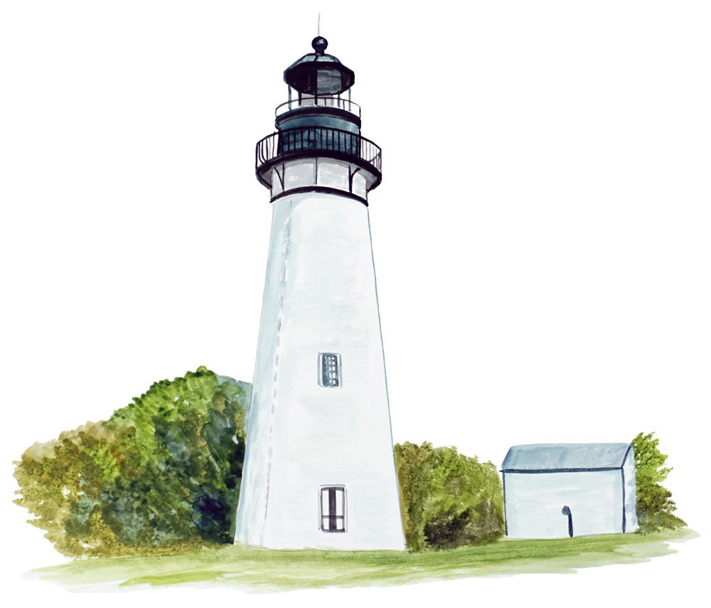Fernandina Lighthouse Decal/Sticker - Click Image to Close