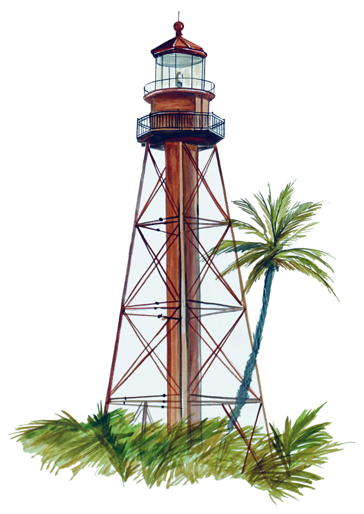 Sanibel Florida Lighthouse Decal/Sticker - Click Image to Close