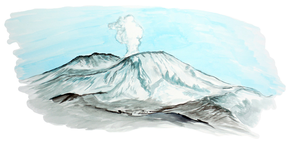 Mount Saint Helens Decal/Sticker - Click Image to Close