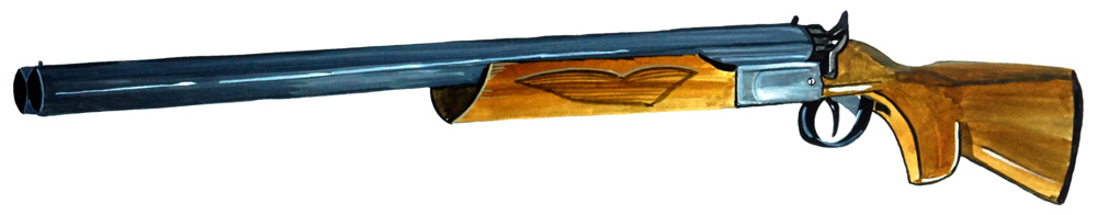 Double Barrel Shotgun Decal/Sticker - Click Image to Close