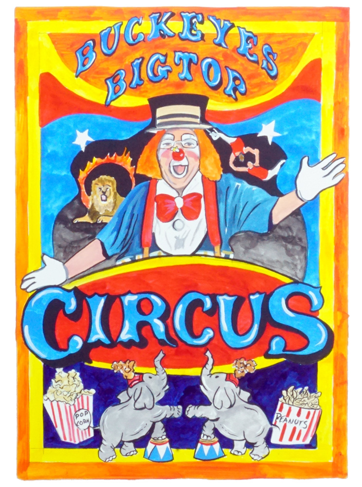 Circus Poster Decal/Sticker - Click Image to Close