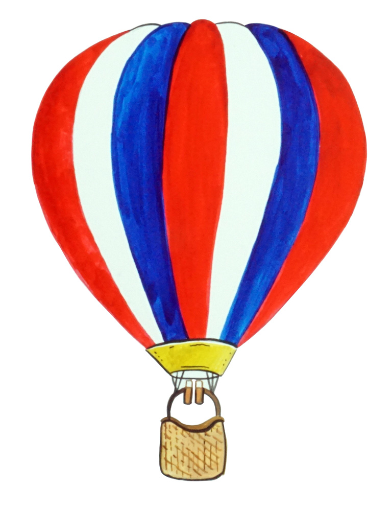Hot Air Balloon Decal/Sticker - Click Image to Close