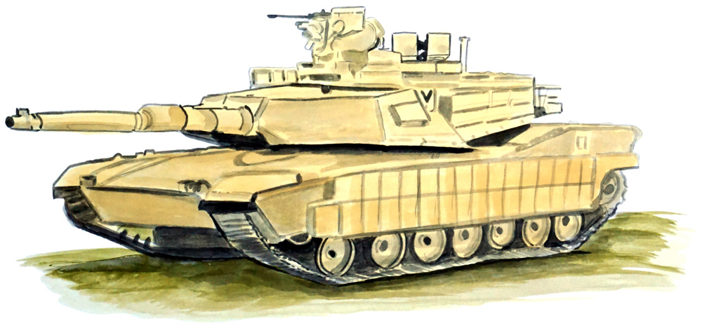 Abrams Tank Decal/Sticker - Click Image to Close
