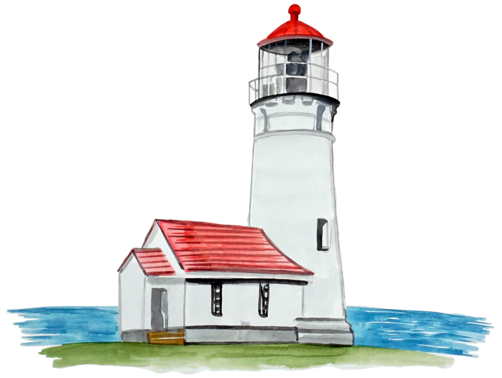 Cape Flattery Lighthouse Decal/Sticker - Click Image to Close