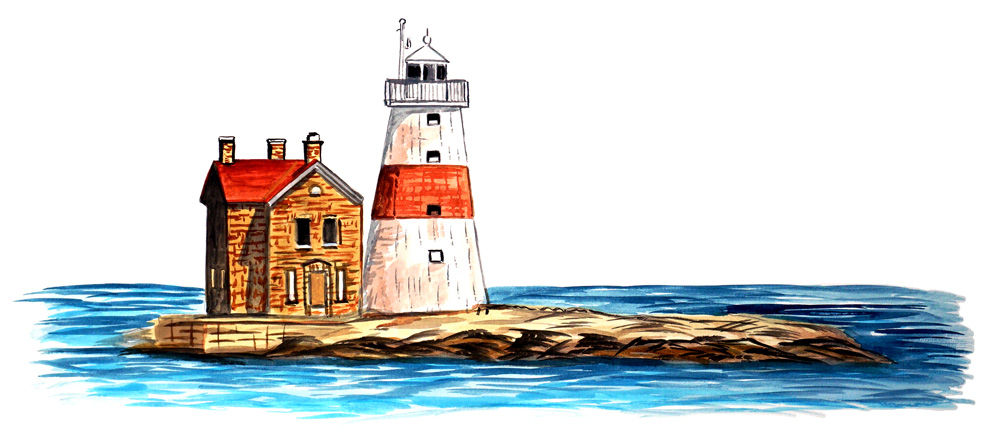 Execution Rocks Lighthouse Decal/Sticker - Click Image to Close