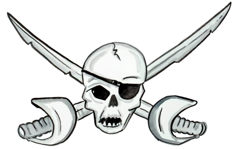 Skull And Swords Decal/Sticker