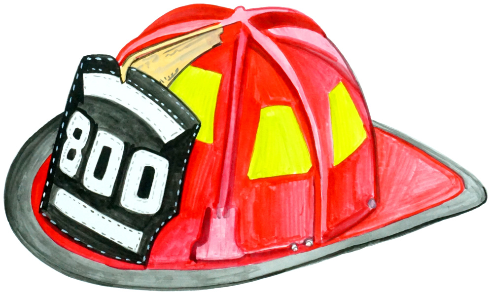 Fire Fighter Helmet Decal/Sticker - Click Image to Close
