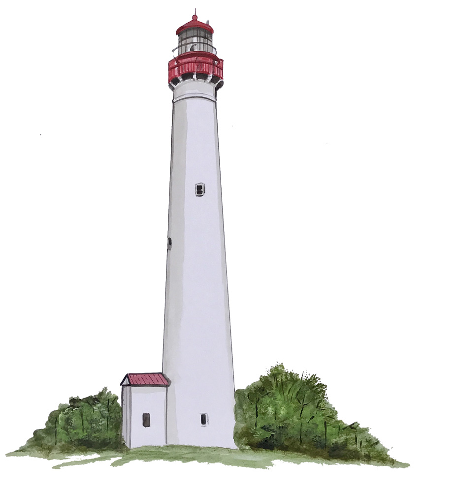 Cape May Lighthouse Decal/Sticker - Click Image to Close