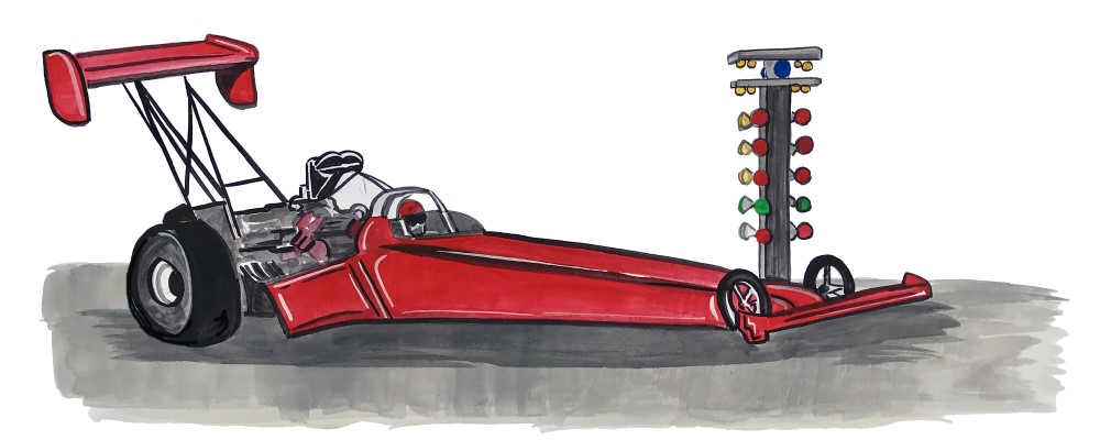 Dragster Decal/Sticker