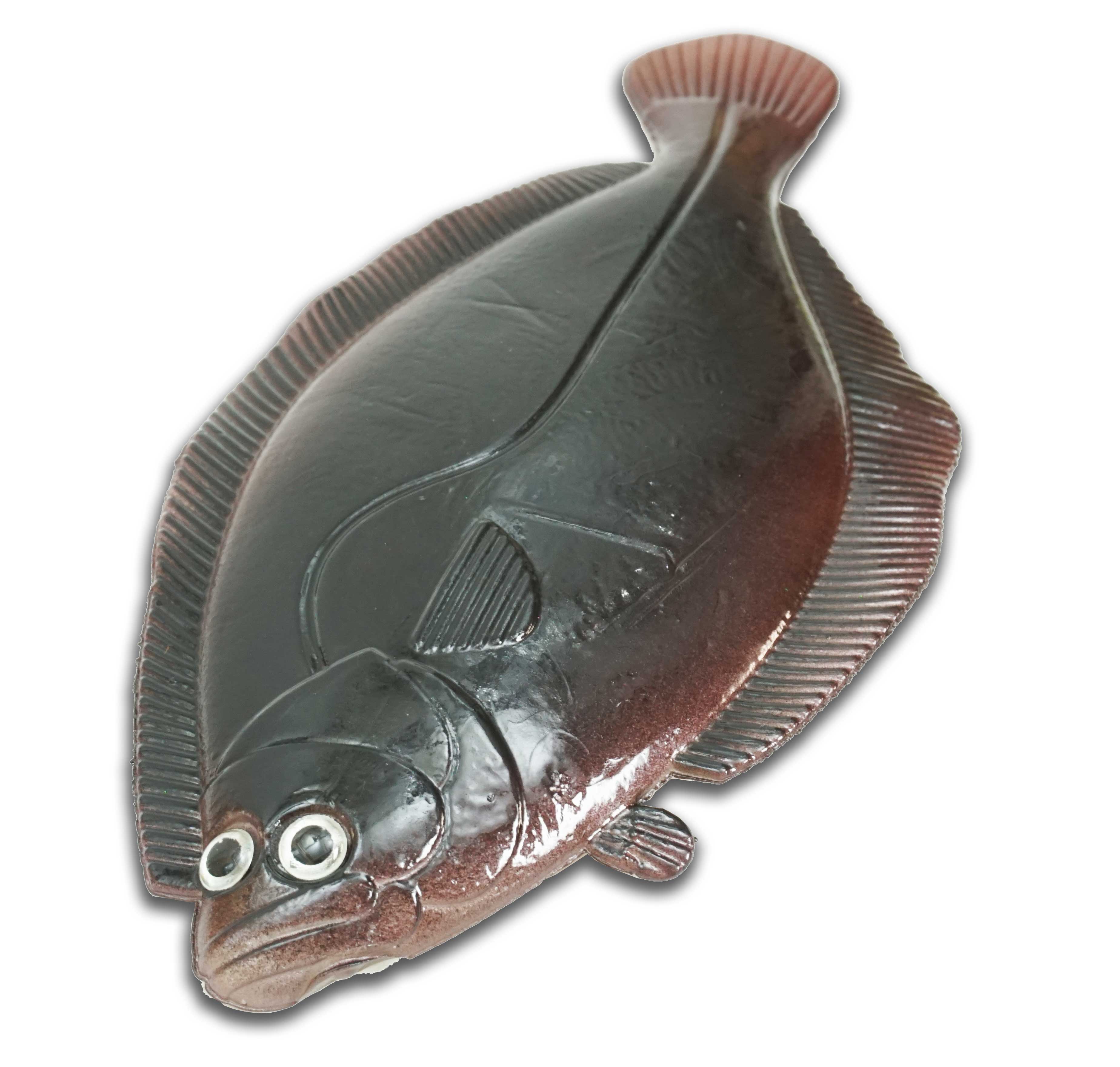 Artificial Flounder 8" Dark Brown - Almost Alive Lures - Click Image to Close