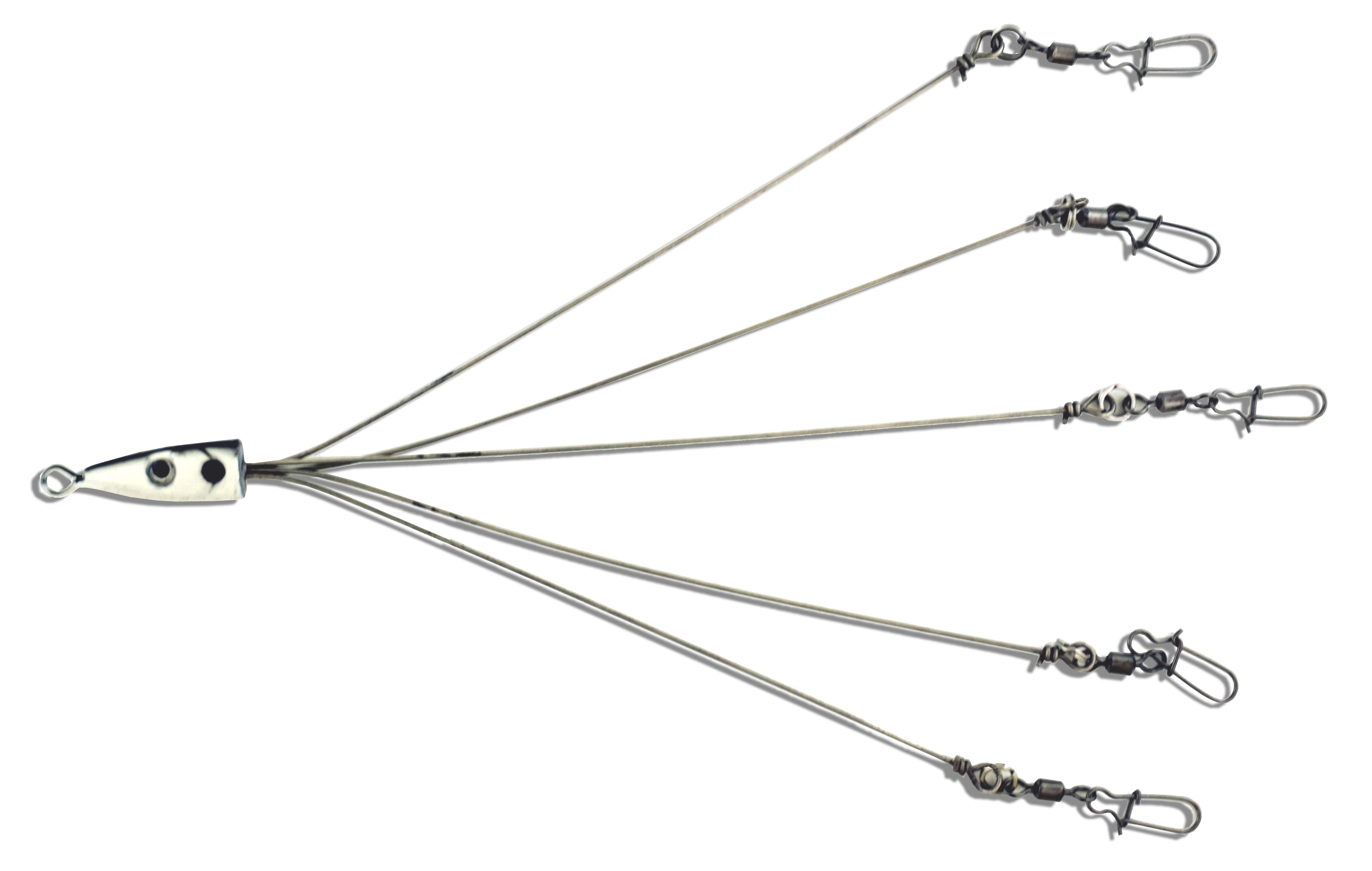 Umbrella Rig 5 Arm with 22g Black/White Head - Click Image to Close
