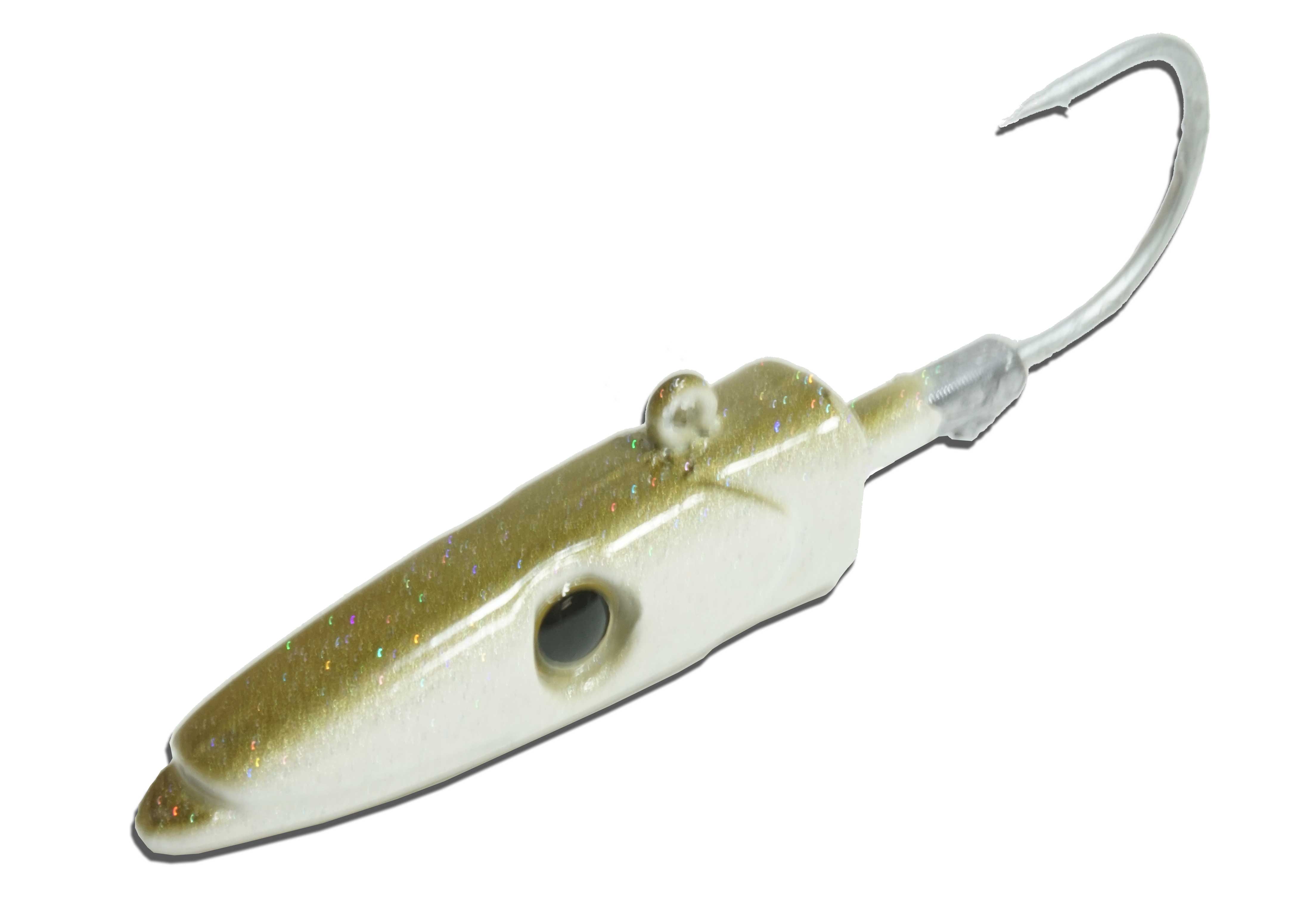 Almost Alive Sand Eel Lead Jig Head Lure Hook 45 Gram 1.6 Oz - Click Image to Close